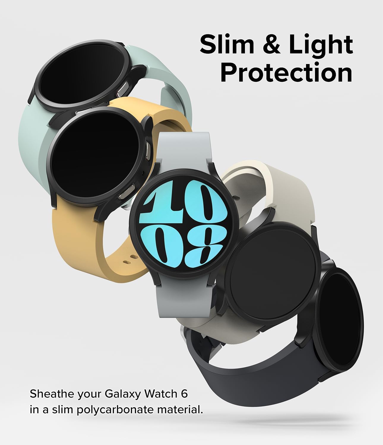 Thumbnail 3 de Ringke Slim 40mm Case for Samsung Galaxy Watch 6 (2 Pack) – Clear & Matte Black
