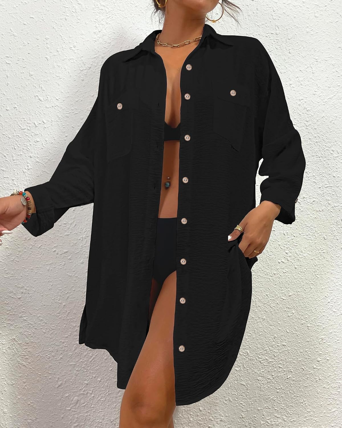 Detalle 2 de Bsubseach Modern Cover Up Blouse S