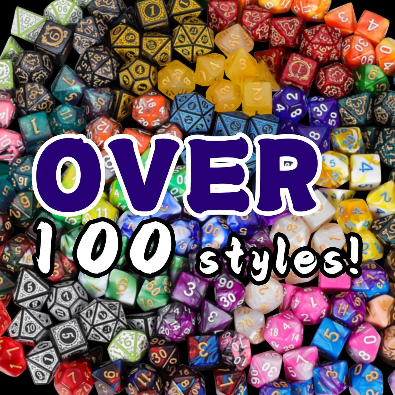 Detalle 2 de QMAY Polyhedral Dice 48-Count Mystery Set