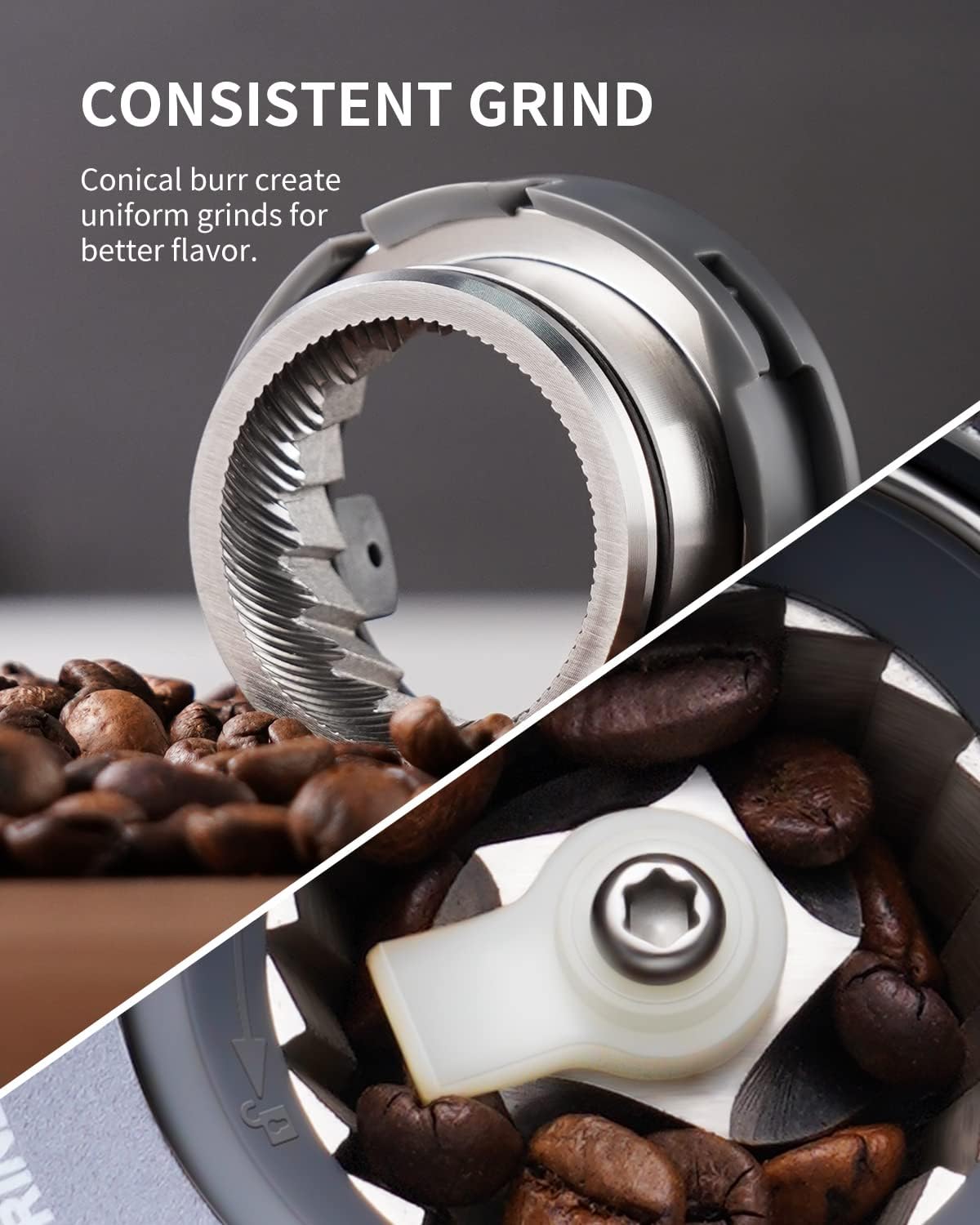 Thumbnail 4 de SHARDOR Conical Burr Coffee Grinder: Precision, versatility and a practical pour for espresso and beyond