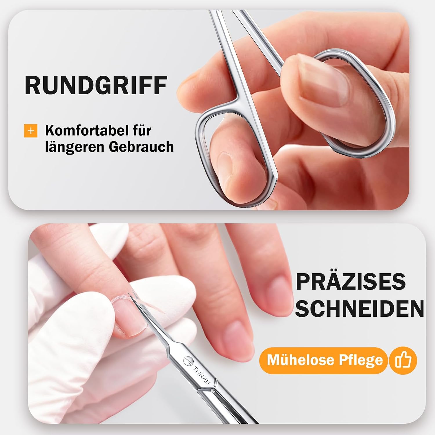 Thumbnail 4 de THRAU Nagelhautschere Präzise Edelstahl 3,7 Zoll