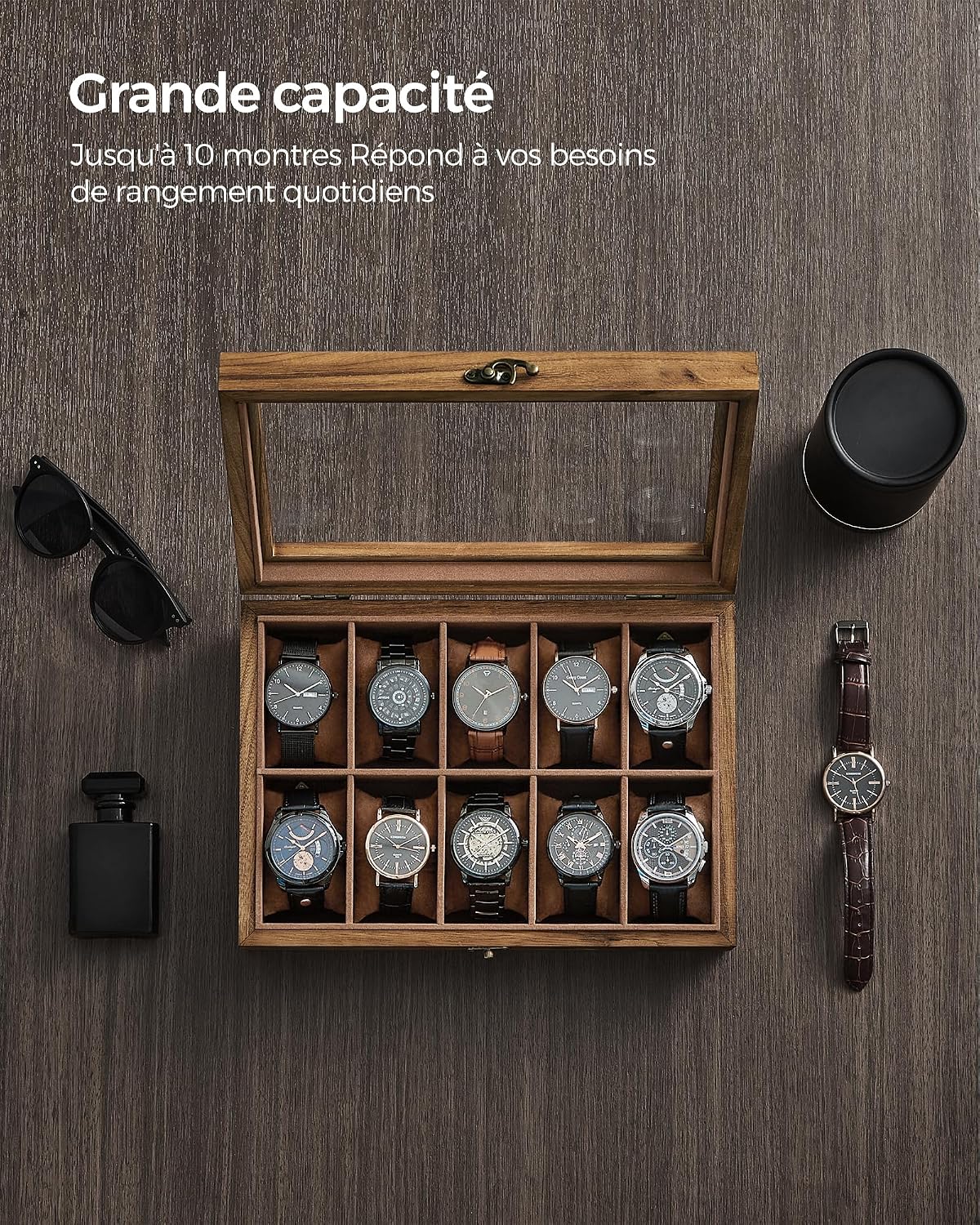 Thumbnail 2 de SONGMICS Boîte à Montres 10 Compartiments