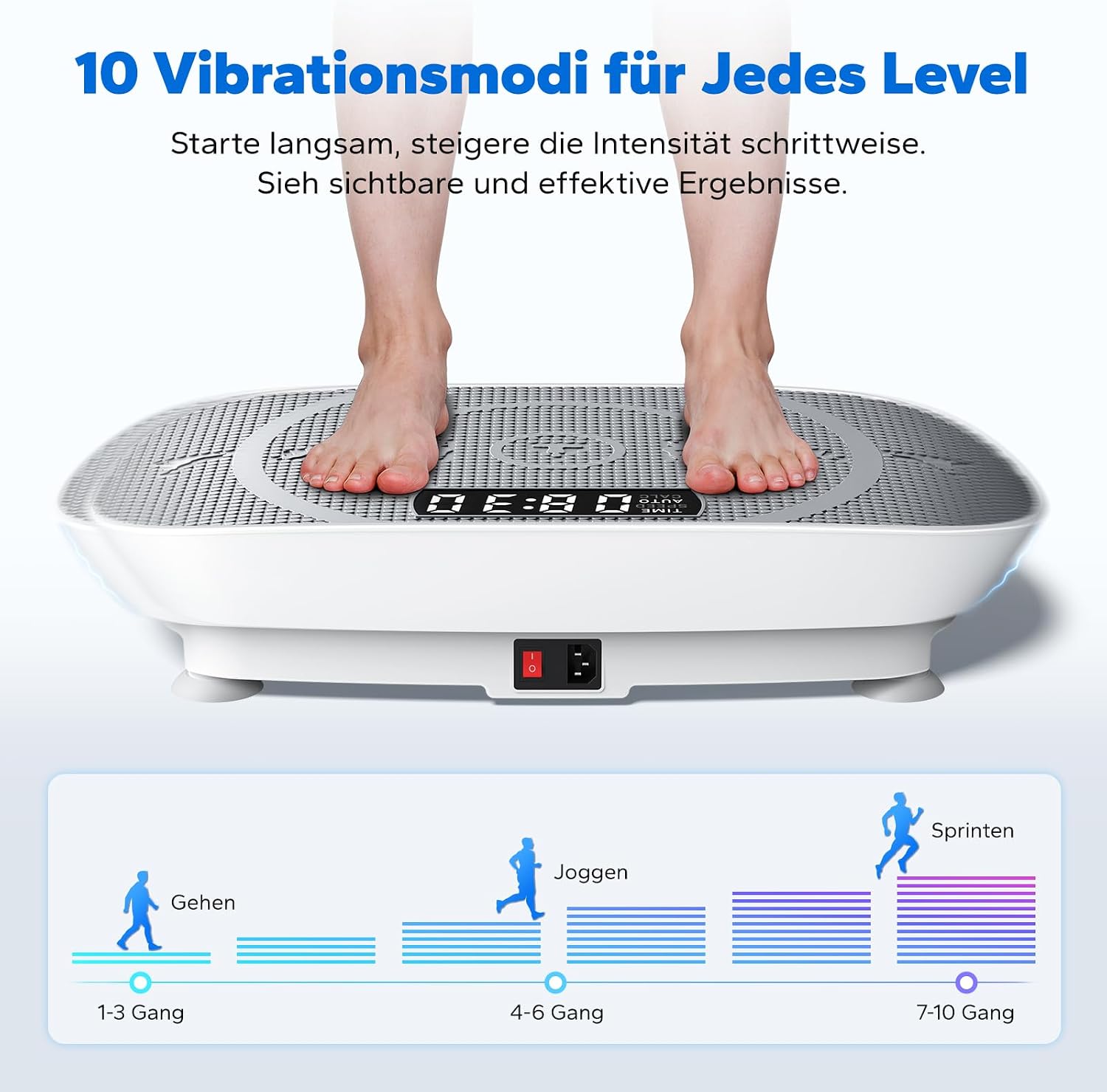 Detalle de MERACH Vibrationsplatte – leise, kompakt und vielseitig zur Körperformung