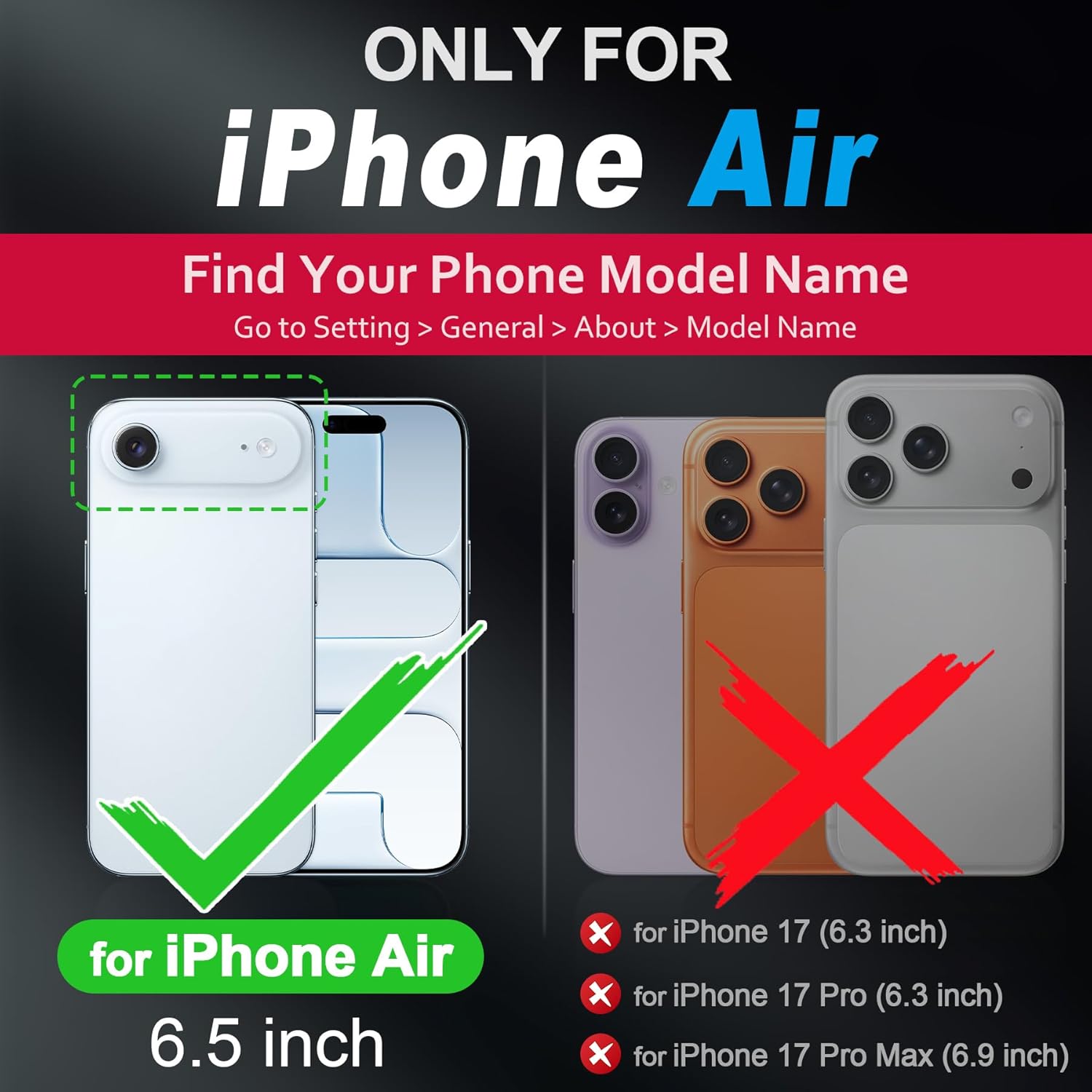 Detalle de SHIELDON Hülle für iPhone Air 6,5" 2025 – 2in1 Echtleder Hülle mit RFID-Blocker, Ständer und Magnetverschluss (Glyzinie Violett)