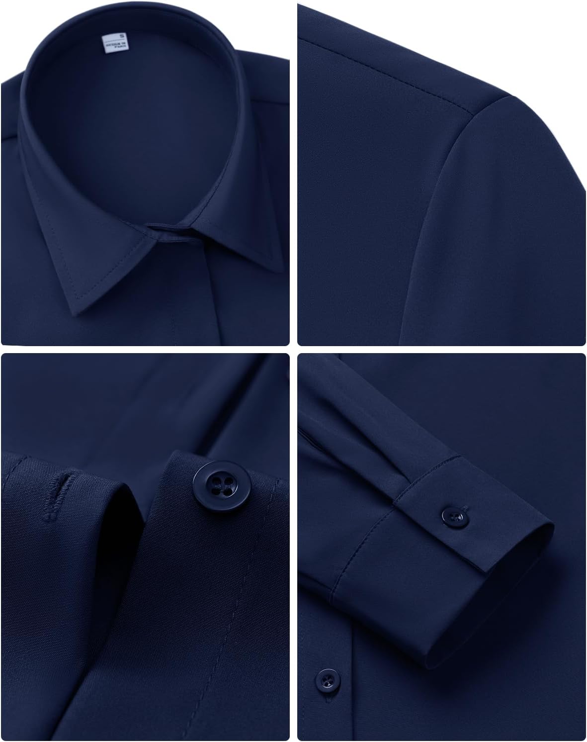 Thumbnail 5 de siliteelon Stain Shield Women's Button-Down Shirt, Long Sleeve, Stretch Fabric