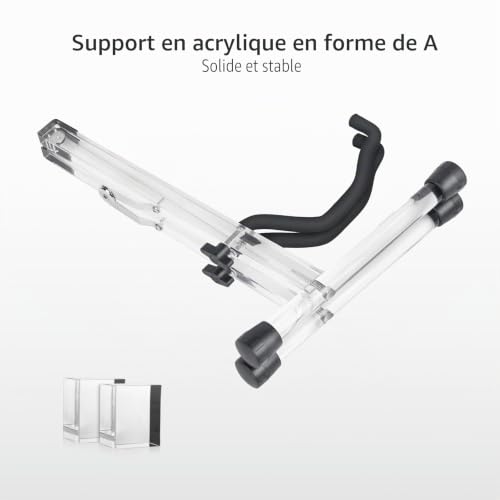 Thumbnail 2 de Support MUSO pour guitare acoustique en acrylique pliable – stabilité, élégance et polyvalence
