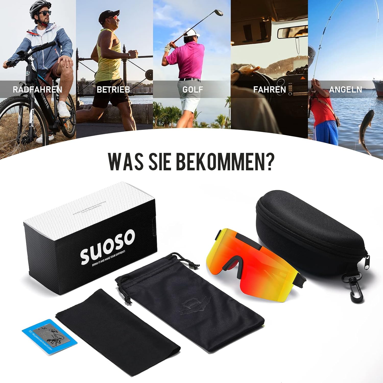 Thumbnail 6 de suoso Sportbrille mit UV400 für Sport