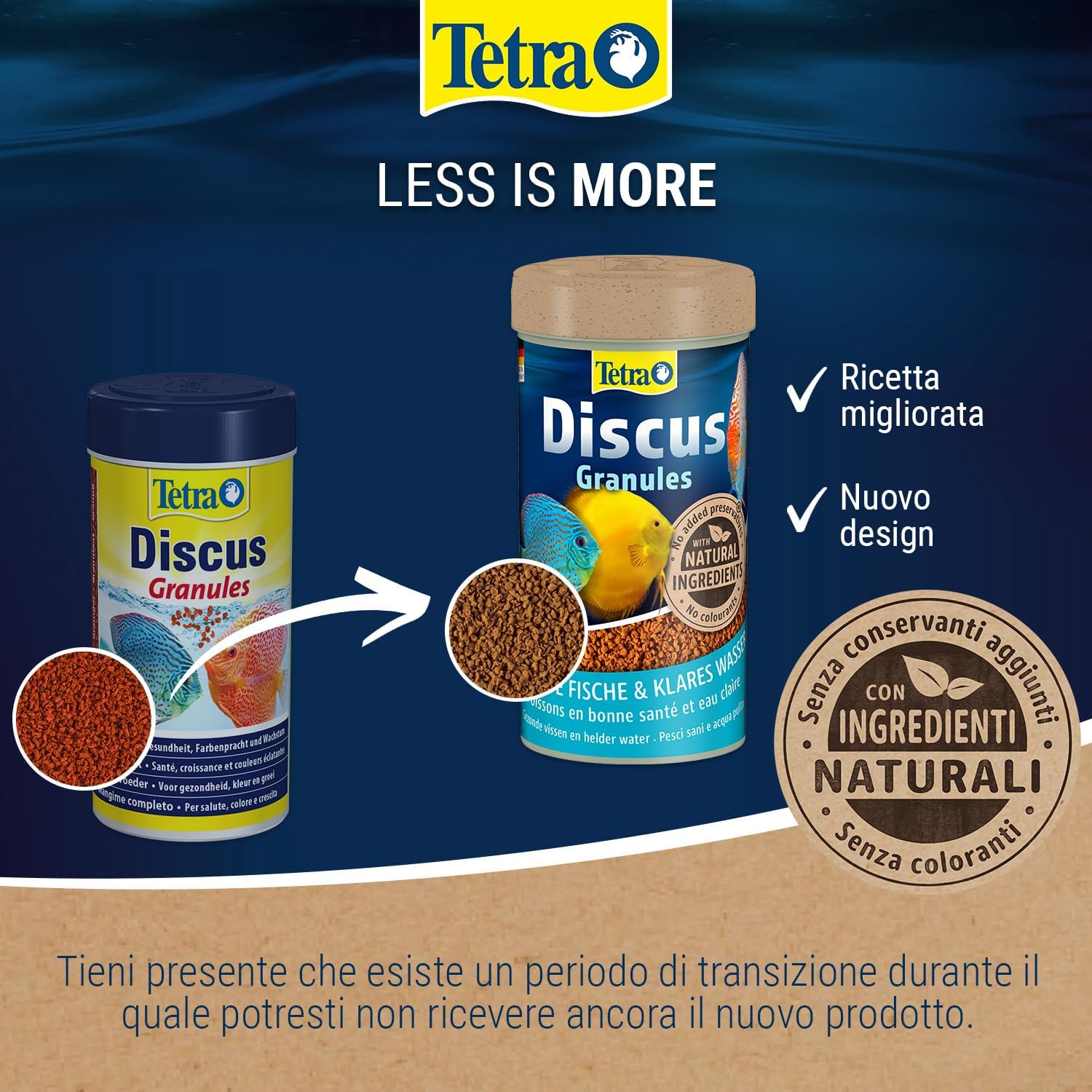 Detalle de Tetra Discus Granules - Mangime in granuli per discus, supporta salute, colore e crescita (10 L)