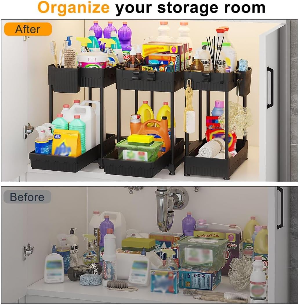 Thumbnail 3 de Sevenblue 3-Pack Under Sink Organizers, 12.8 Inch