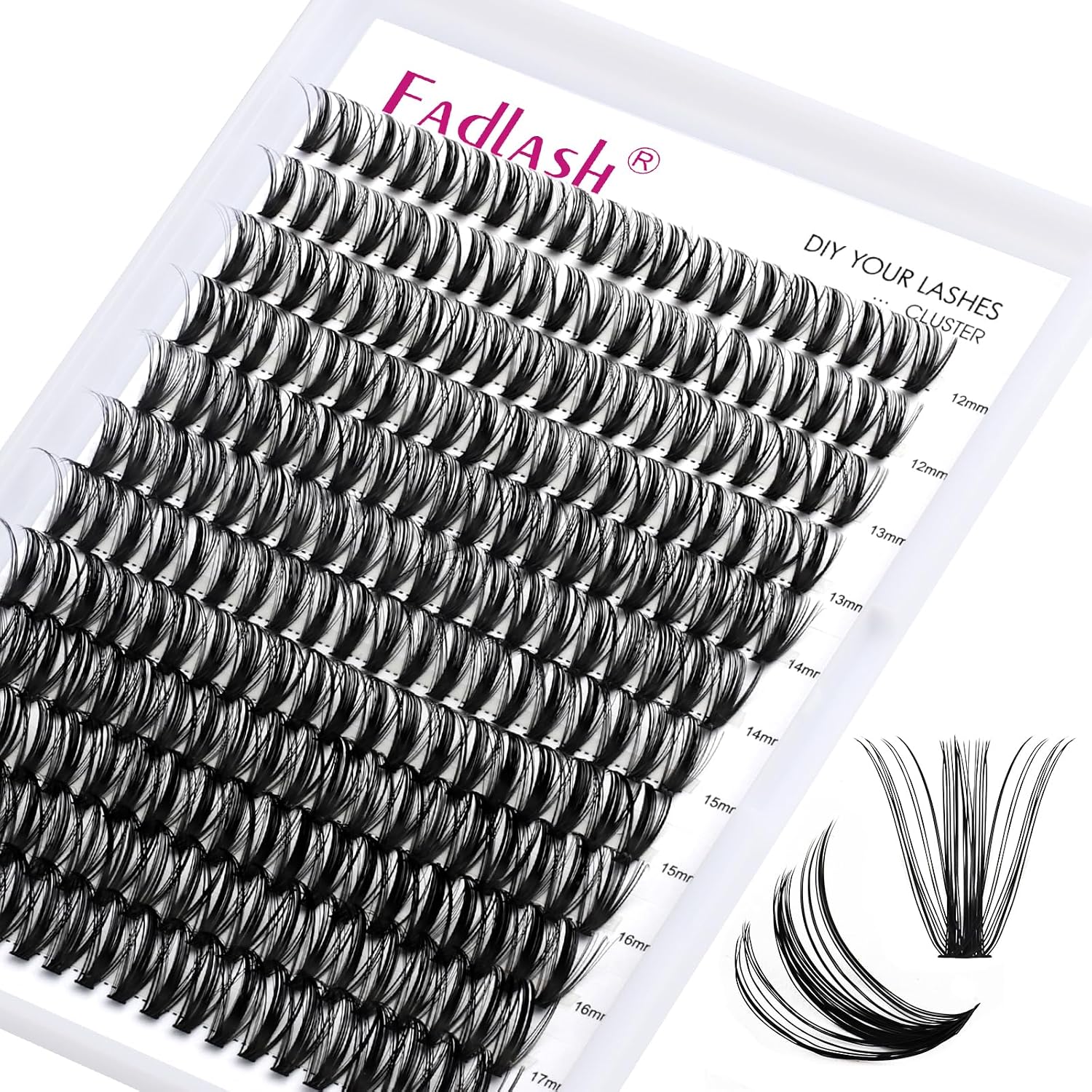 Thumbnail 5 de FADLASH Cluster Wimpern 30 Wurzel 0,07 D Curl 8–15 mm