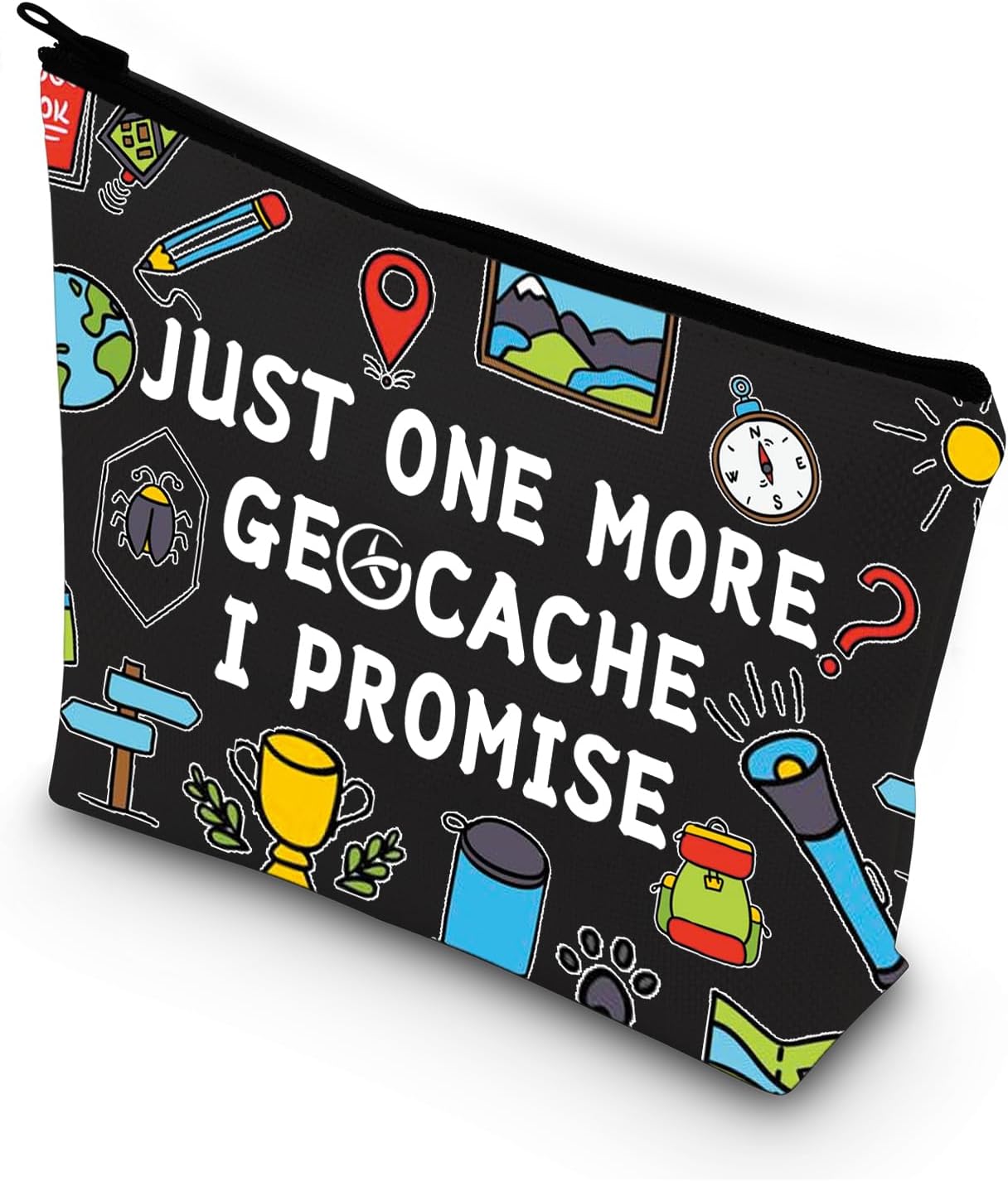 Detalle de PLITI Funny Geocaching Gift Makeup Bag – Just One More Geocache I Promise