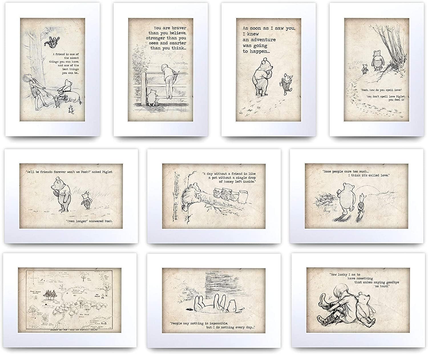 Thumbnail 6 de HWC Trading Winnie the Pooh “Spell Feel Love” A4 Nursery Quote Print