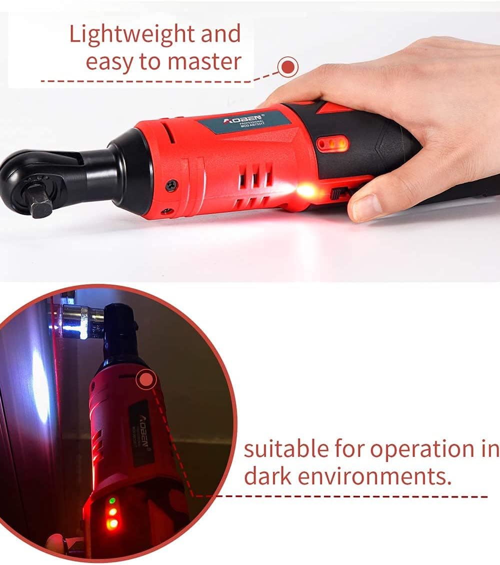 Detalle de AOBEN 3/8" 12V Power Electric Ratchet Wrench Set