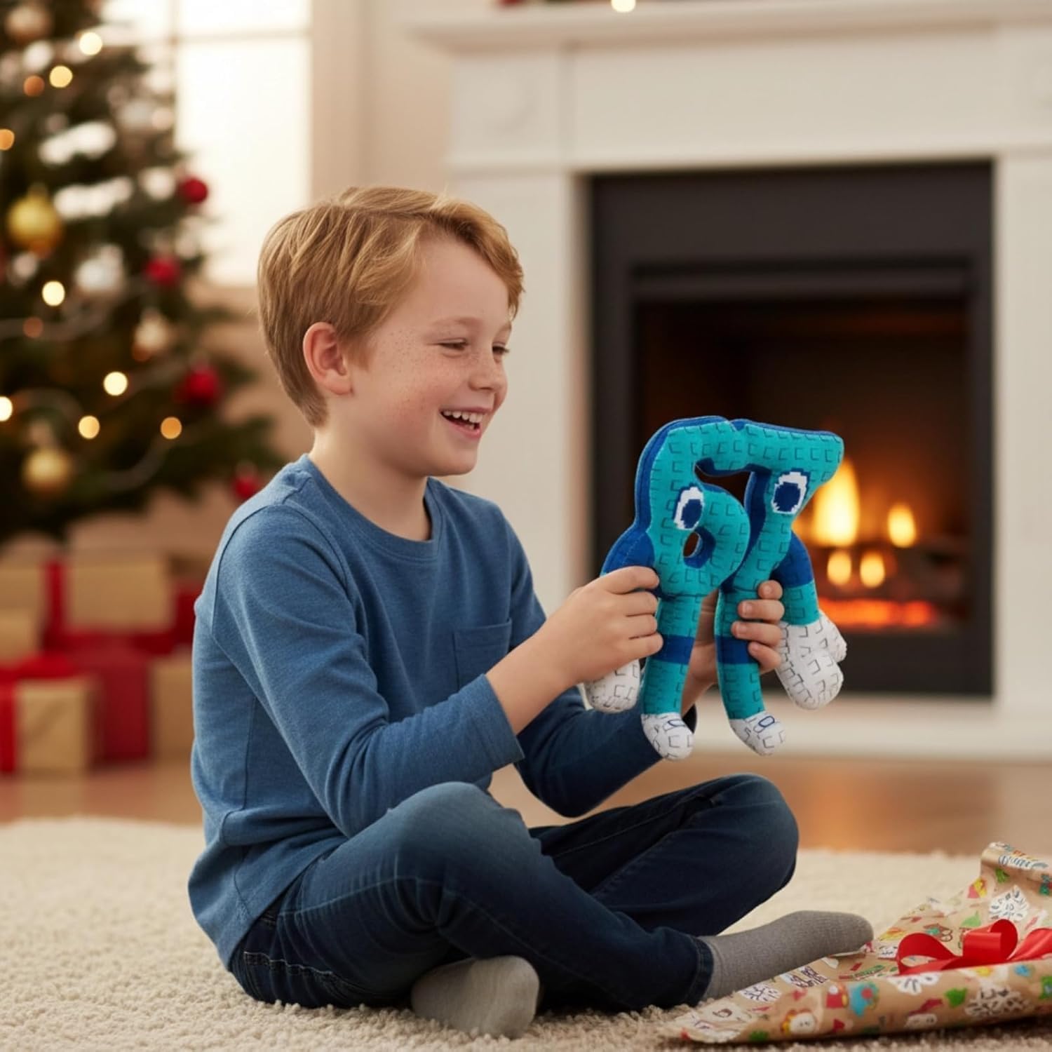 Thumbnail 2 de TLYYUKP 67 Brainrot Plush blue teddy 67cm