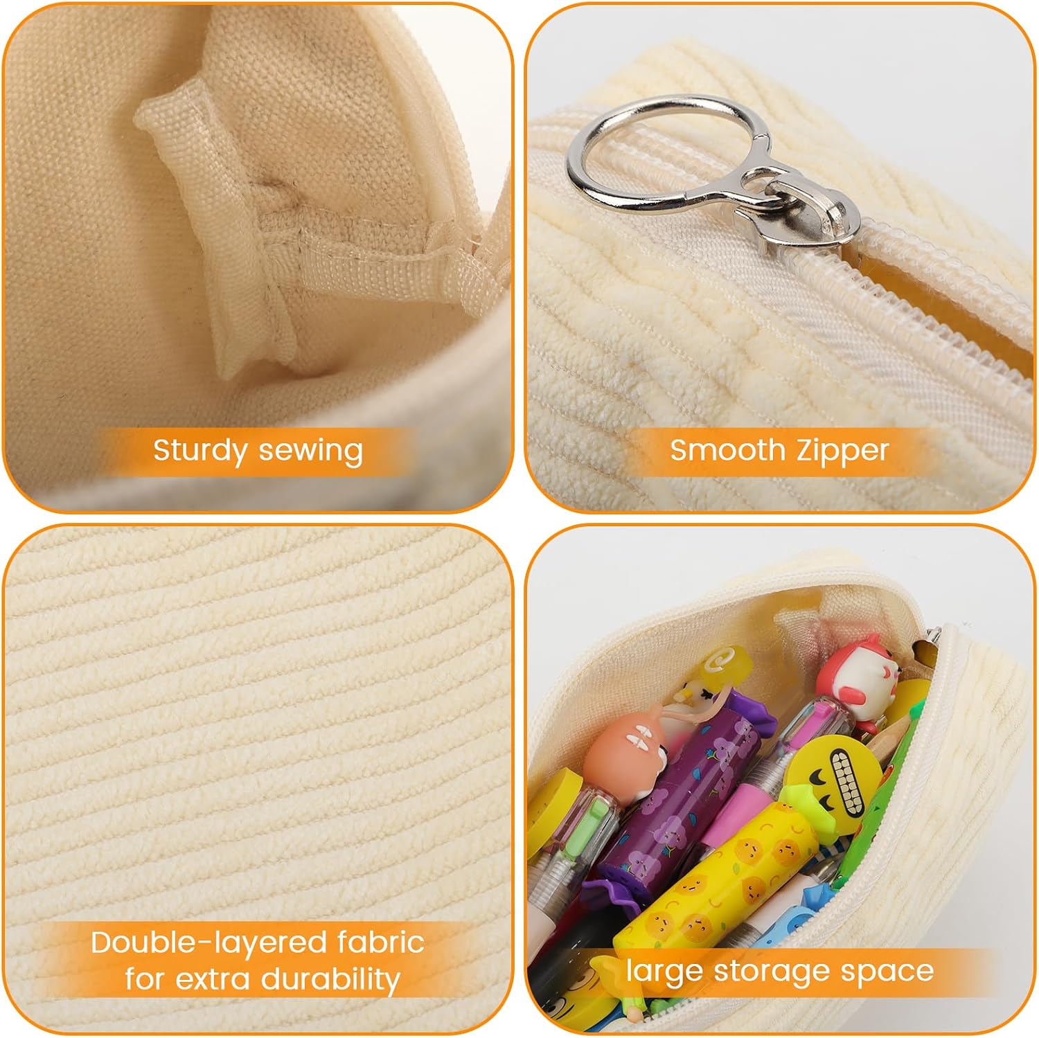 Thumbnail 2 de Bomtop Cord-Stoff Federmäppchen – robustes Etui für Schule und Büro