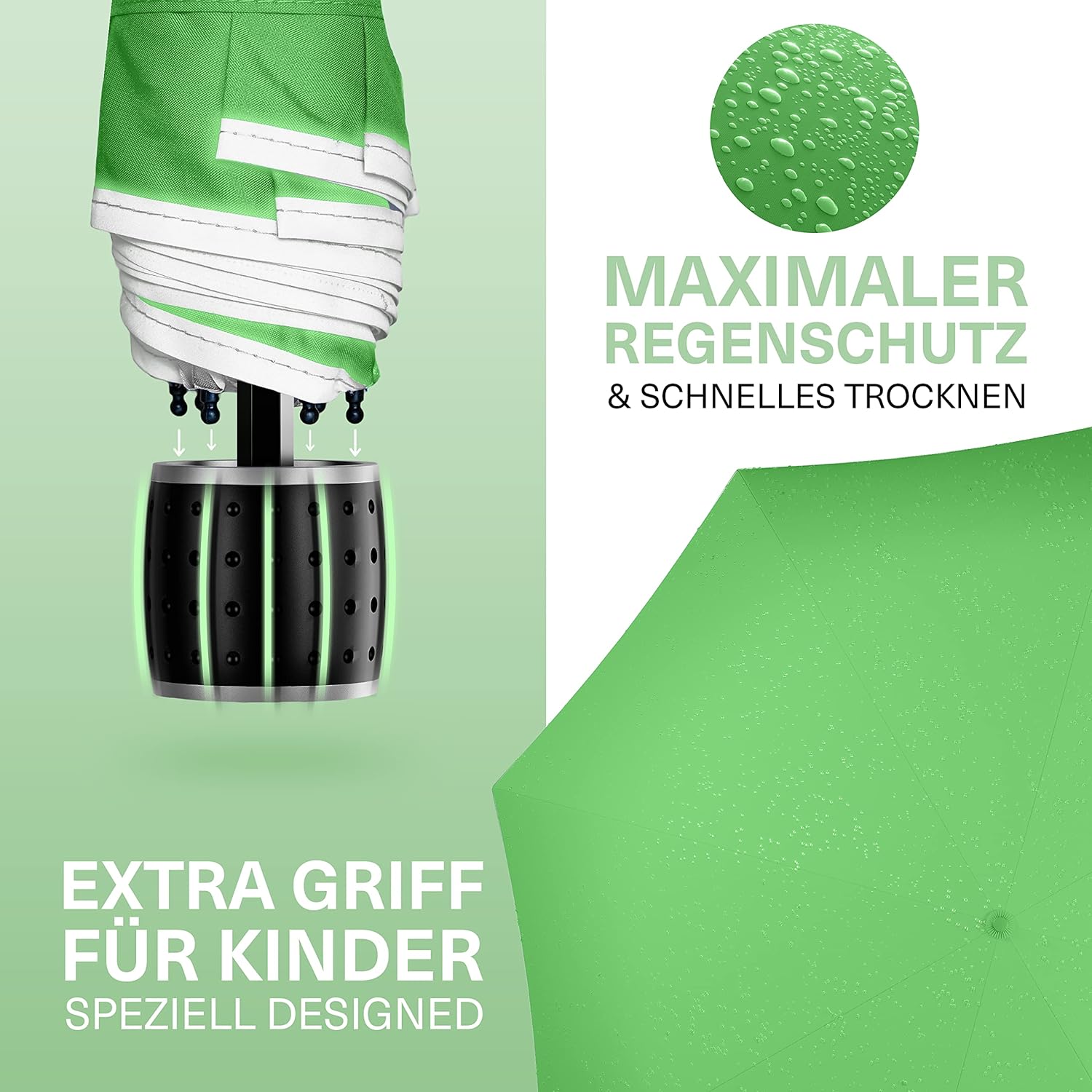 Thumbnail 4 de STYNGARD Kinder-Regenschirm STOCKHOLM mit Sicherheitsreflektoren & Reflektorband