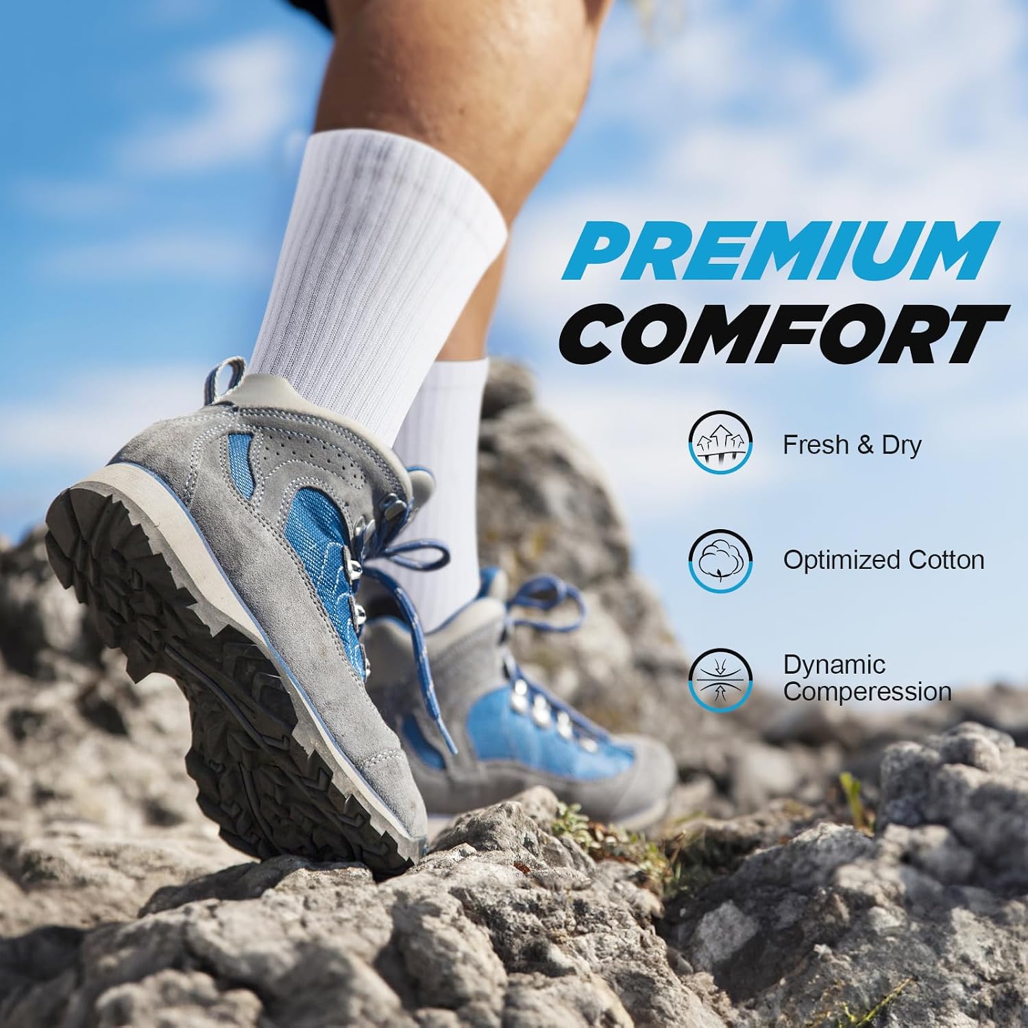 Thumbnail 1 de TANSTC Sneaker-Socken für Herren & Damen (Baumwolle), 6 Paar – atmungsaktiv, rutschfest, für Sport & Wandern