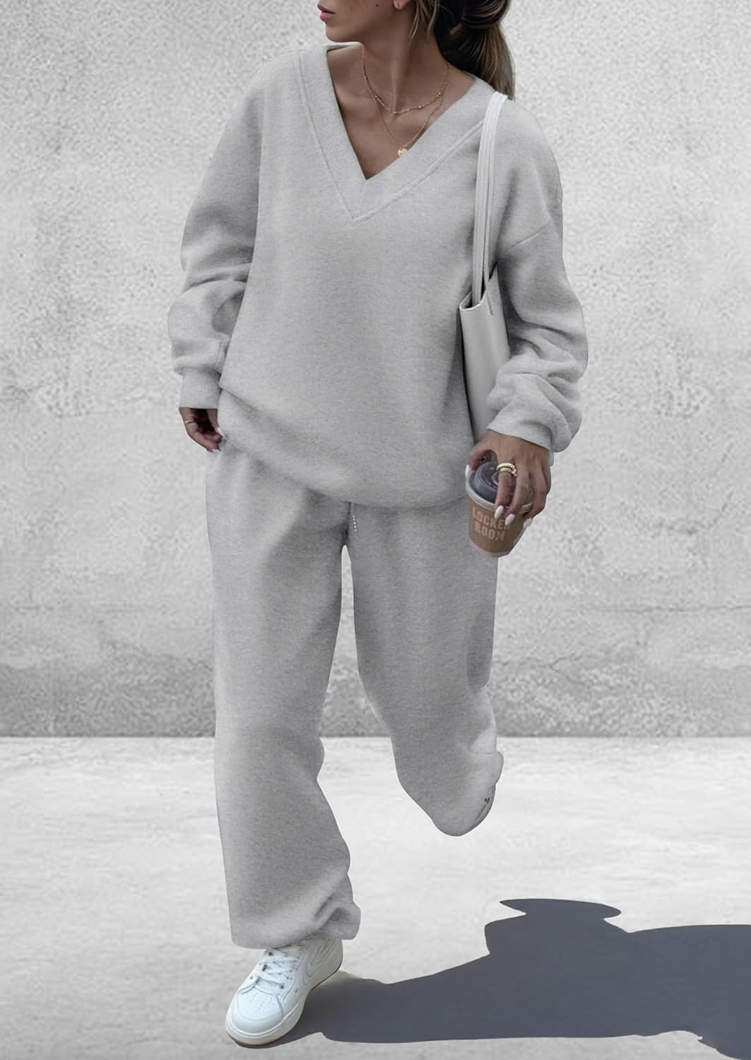 Thumbnail 5 de PRETTYGARDEN 2‑Piece V Neck Knit Set S‑XXL