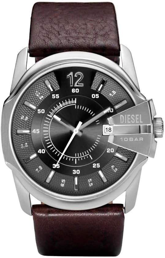 Thumbnail 6 de Diesel Master Chief Dreizeiger Herrenuhr mit Lederarmband (46 mm) – Quarz, Chronographenanzeige