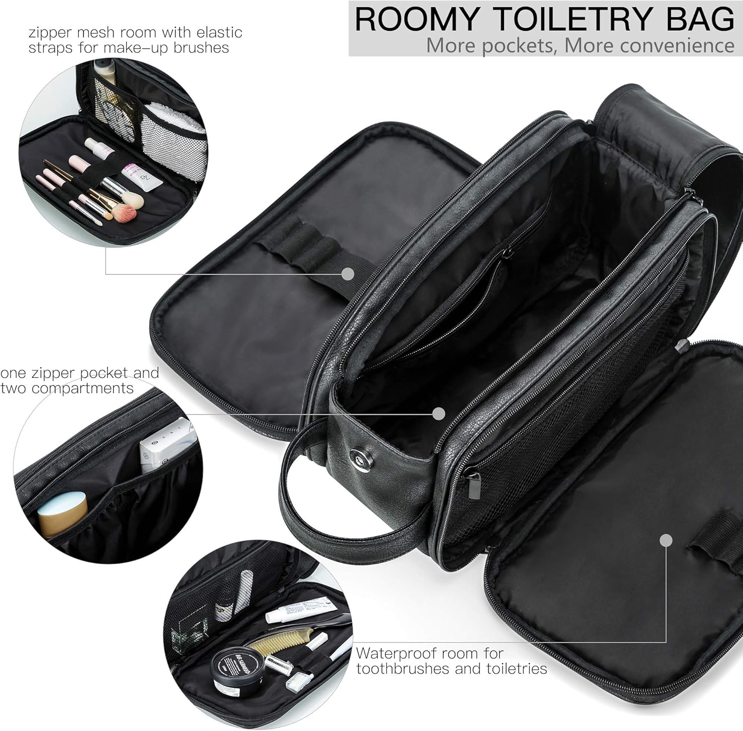 Thumbnail 1 de Elviros water-resistant toiletry bag 24 x 14 x 14 cm