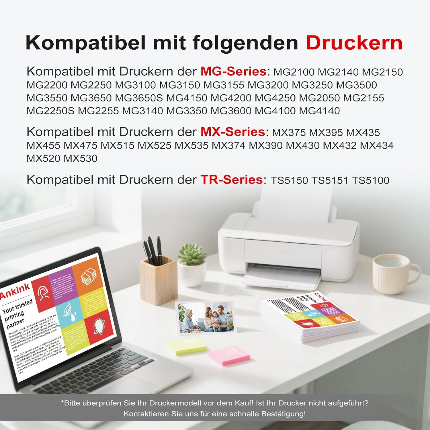 Detalle de ANKINK kompatible Tintenpatronen 540XL (PG 540XL) – 2er-Pack Schwarz für Canon-Drucker