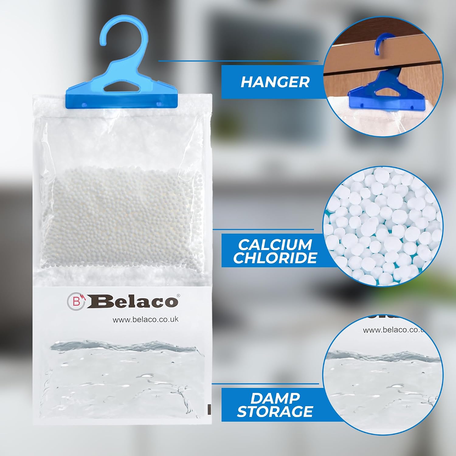 Thumbnail 1 de Belaco Hanging Dehumidifier 230g Pack