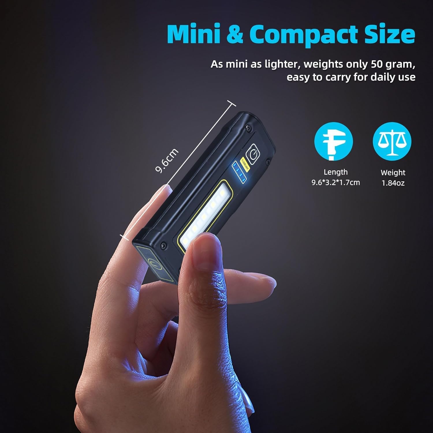 Thumbnail 3 de DARKBEAM Torcia UV 365 nm luce nera EDC USB-C ricaricabile con COB bianco/rosso