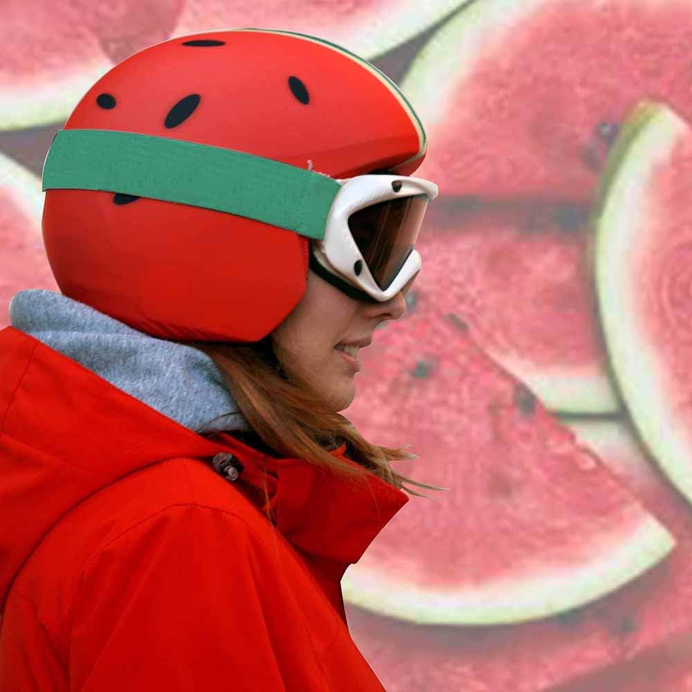 Detalle de COOLCASC Coolprint Pastèque – pokrowiec na kask z lycry, jeden rozmiar