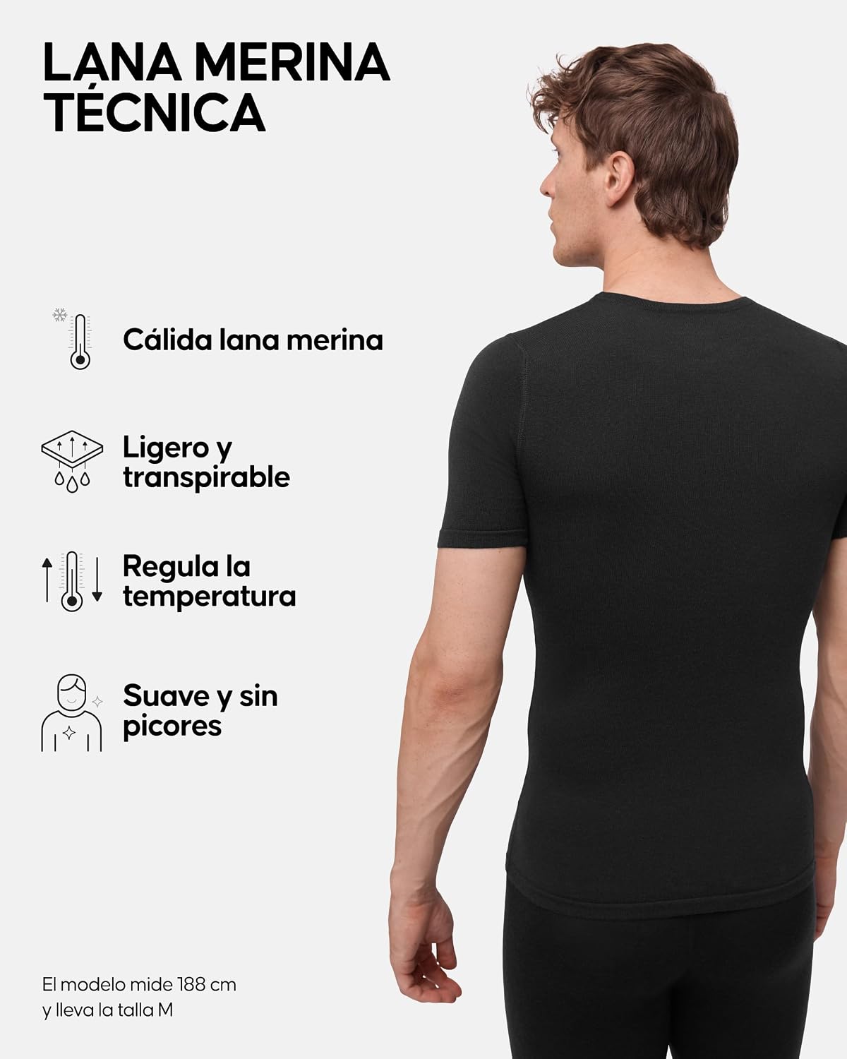 Detalle de DANISH ENDURANCE Camiseta Térmica Hombre 180 g/m² 📄