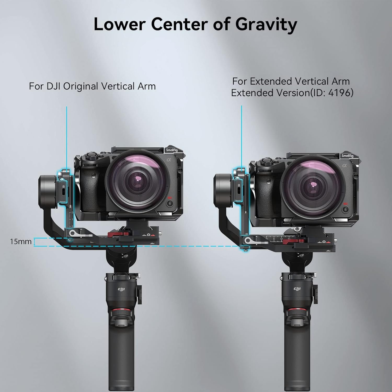 Thumbnail 3 de SmallRig RS 3 Mini Bras Vertical Étendu (4196) – Plaque de Montage d’Extension pour DJI RS 3 Mini