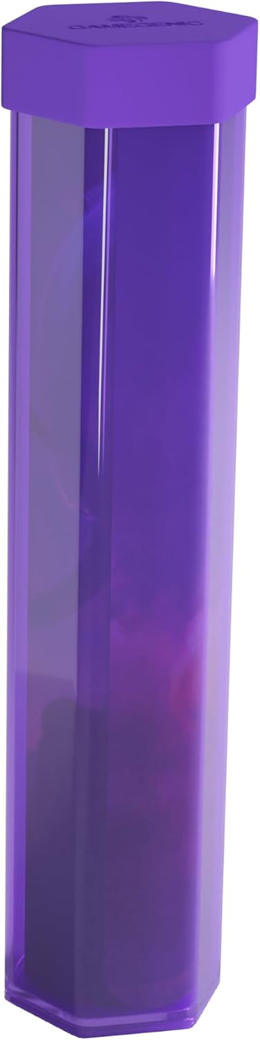 Detalle de Gamegenic Playmat Tube Purple: tappetino esagonale viola per tavoli da gioco, protezione non acida