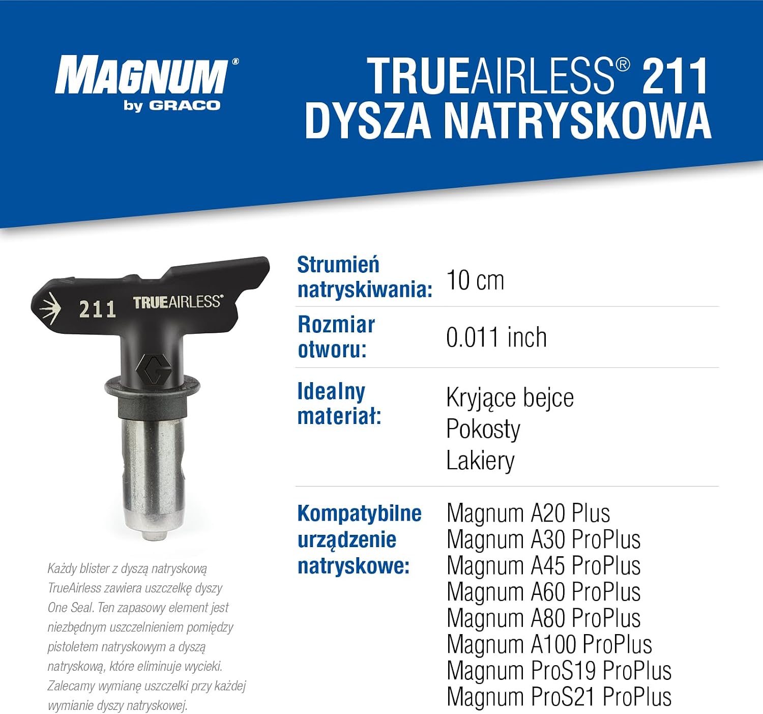 Thumbnail 3 de Graco TRA211 TrueAirless 211 – dysza natryskowa 10 cm, otwór 0,011 cala