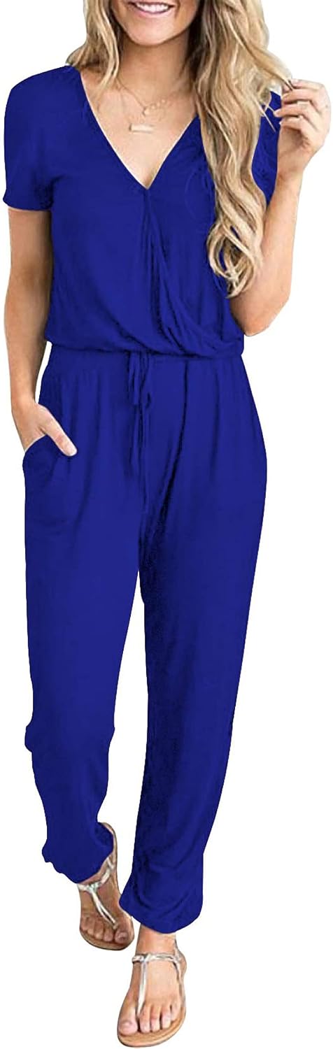 Detalle de PRETTYGARDEN Women’s 2026 Spring/Summer Jumpsuit: A Casual yet Dressy One-Piece Romper