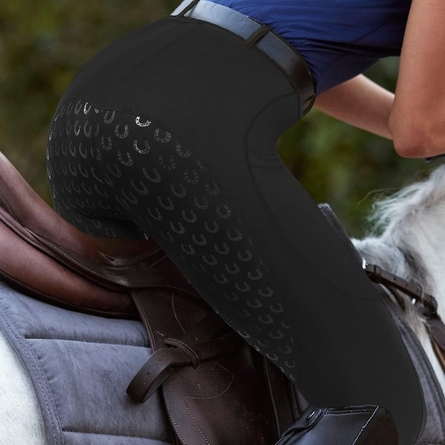 Detalle de FitsT4 Sports Women's Full Seat Riding Tights with Silicon Grip