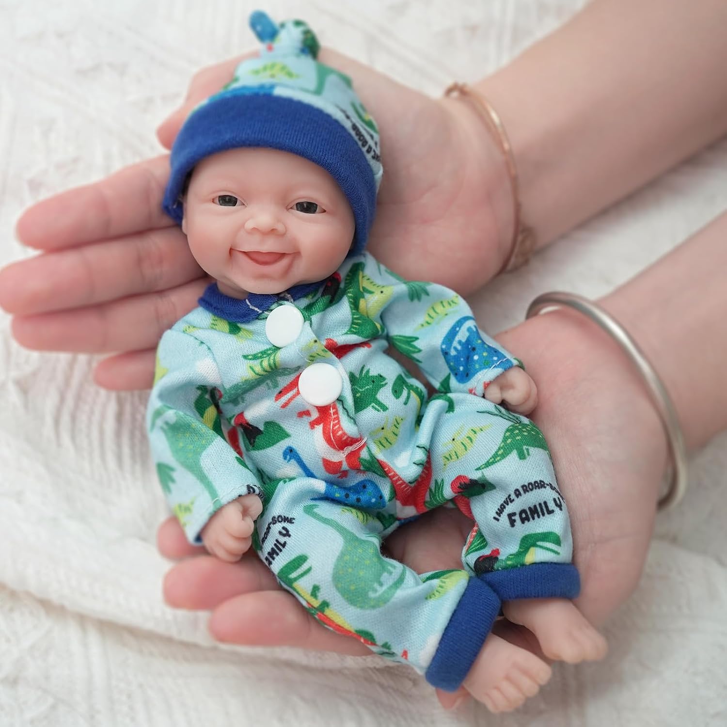 Thumbnail 3 de Newtotlove 7" Reborn Baby Dolls Boy: Full Silicone Mini Realistic Reborn