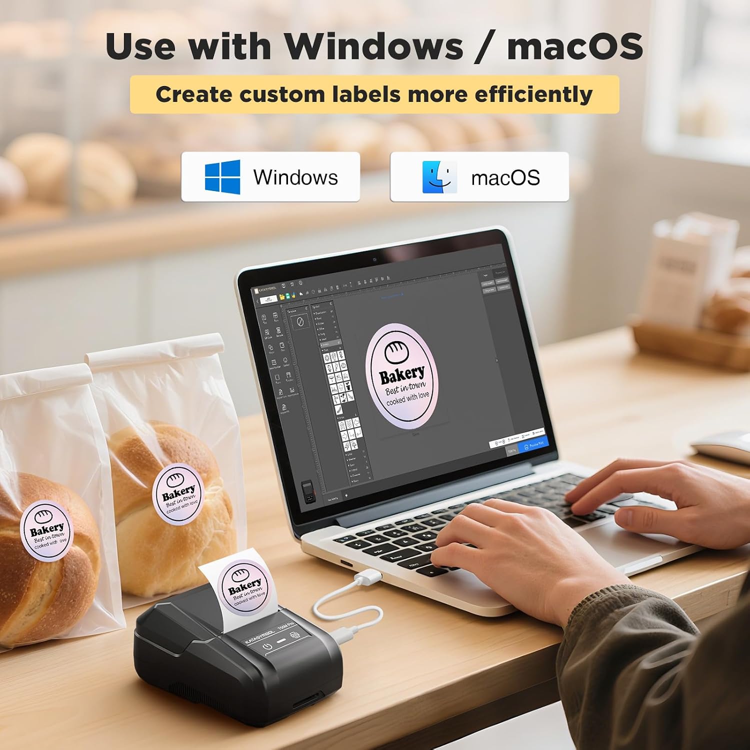 Detalle de SUPVAN T50M Pro Bluetooth Label Maker: Inkless, App-Driven Labeling for Home and Small Business