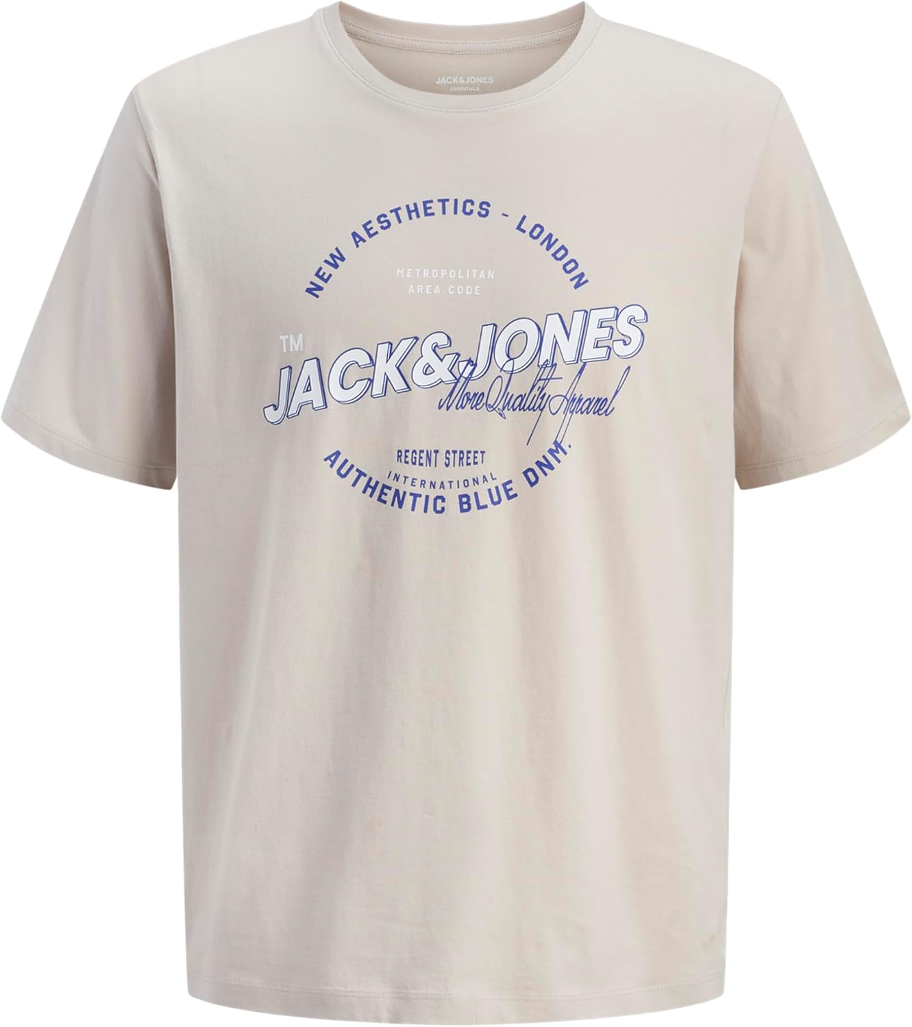Detalle de JACK & JONES Herren Jjelogo Tee SS O-Neck – 2 Farben, 1er Pack