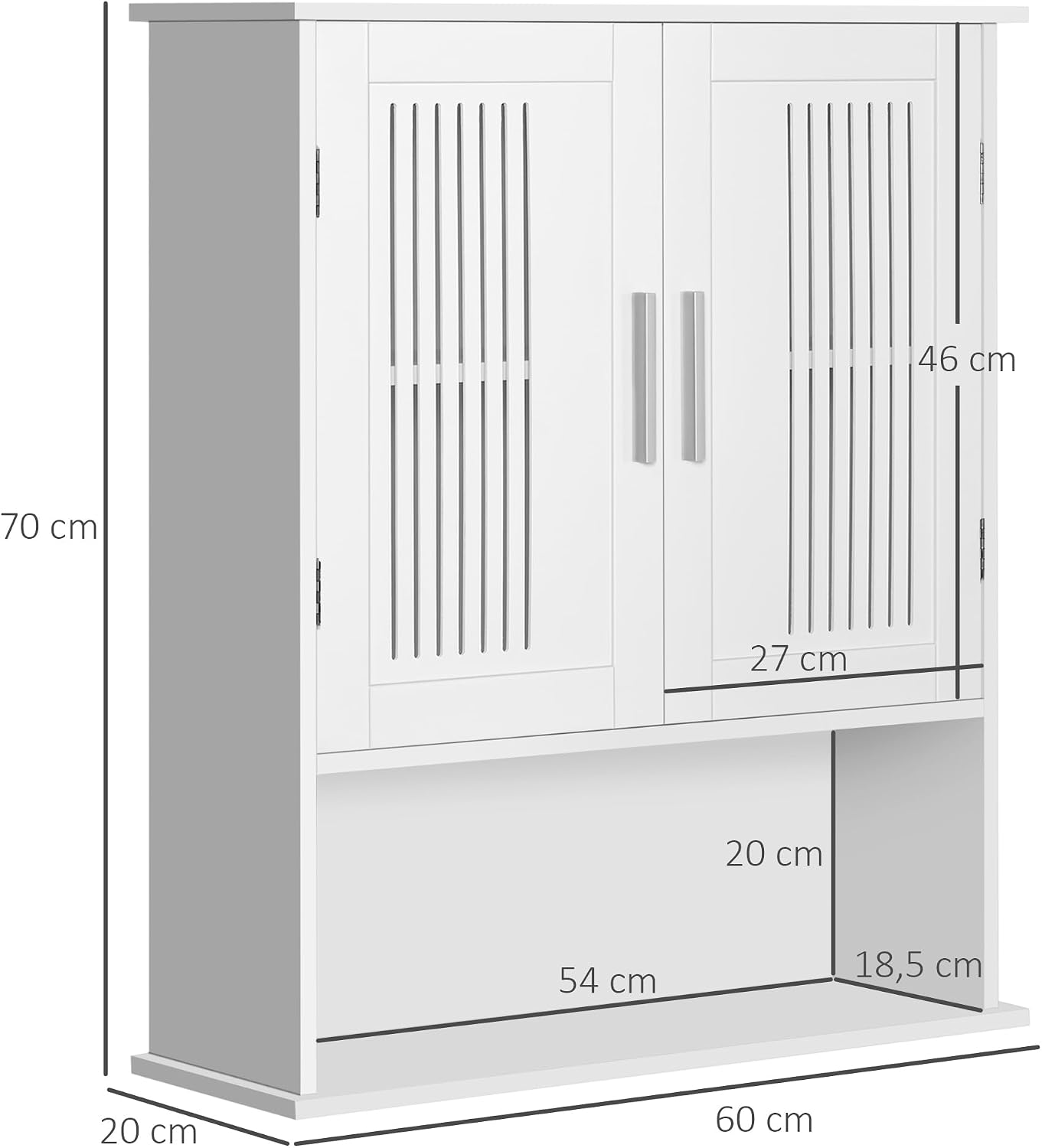 Detalle de kleankin Armoire Murale 60 x 20 x 70 cm