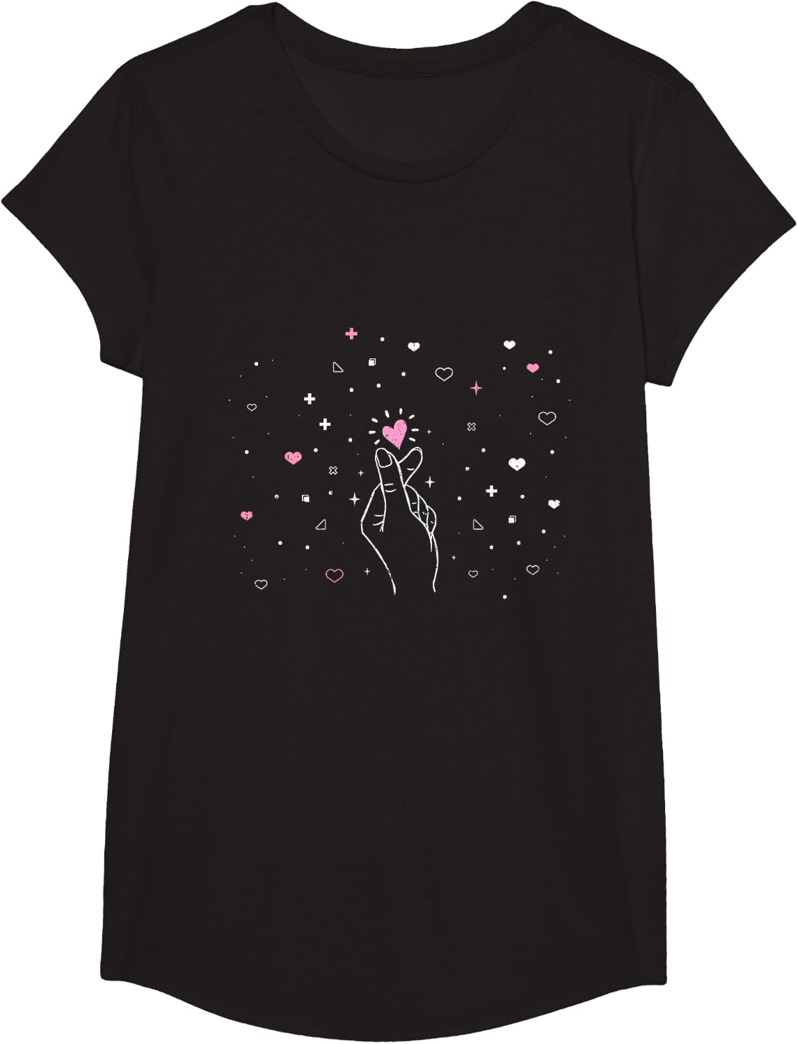 Detalle 2 de T-shirt K-Pop « Corée du Sud » style kawaii (musique asiatique) pour homme, femme et enfants