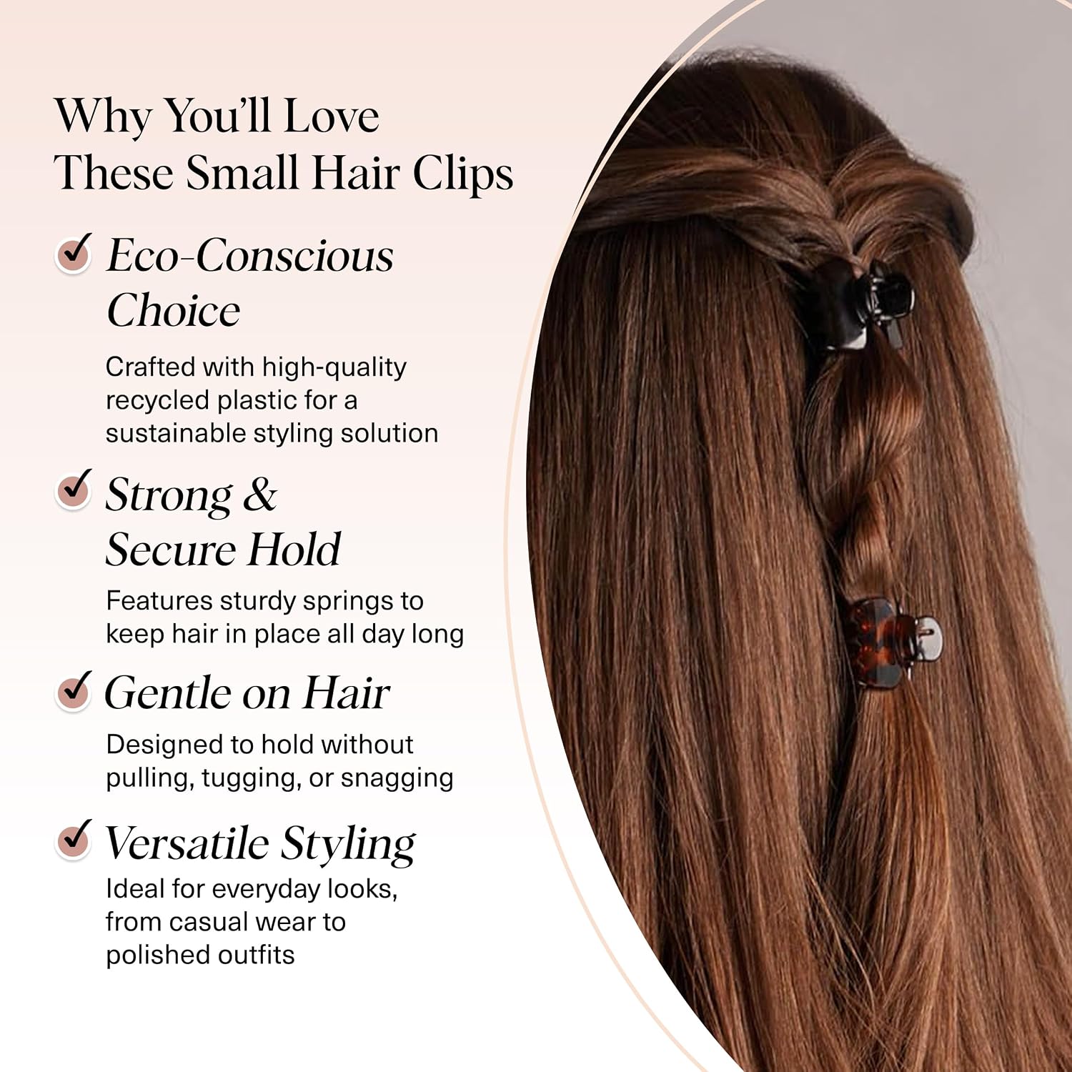 Detalle de Kitsch Small Hair Clips 6-piece