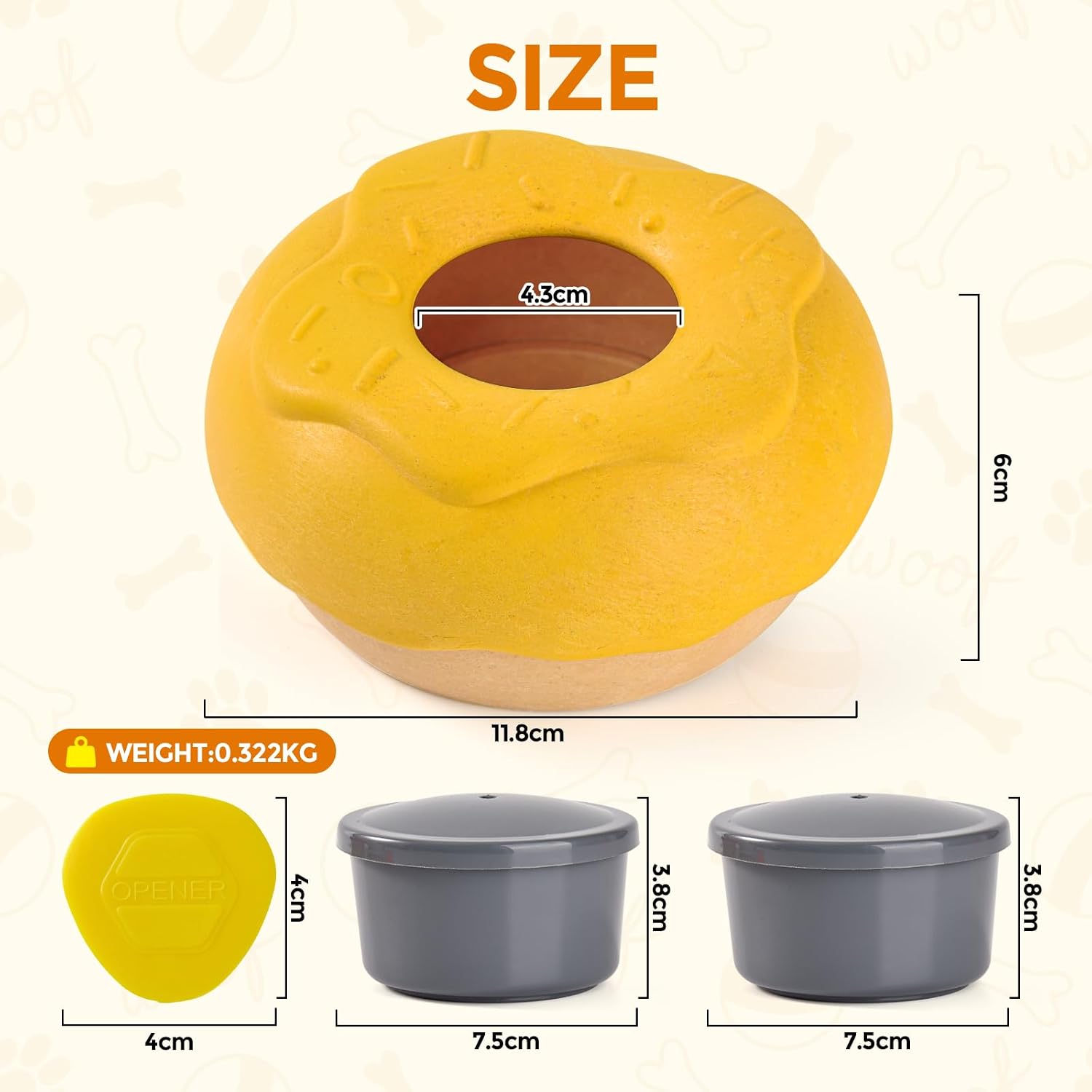 Detalle 2 de LIFLIX Frozen Dog Enrichment Toy, Doughnut-Shaped