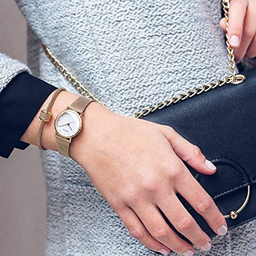 Thumbnail 5 de BERING Donna Analogico Quarzo Classic: Orologio minimalista con cinturino in acciaio inossidabile placcato IP