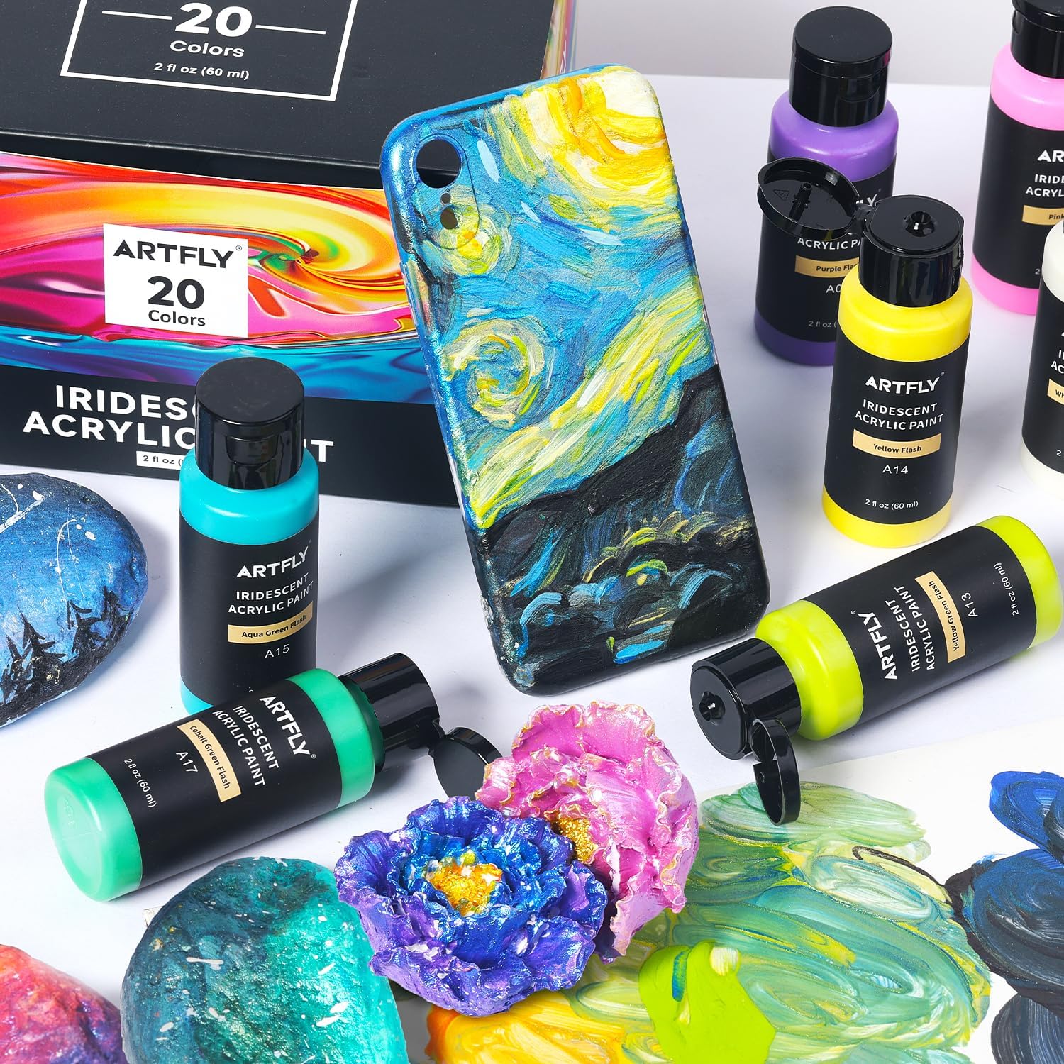 Thumbnail 5 de ARTFLY Kit peinture acrylique 20 couleurs 🎨