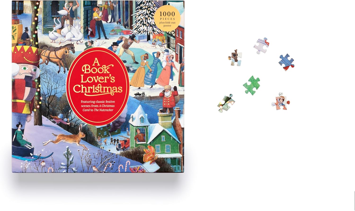 Thumbnail 1 de A Book Lover's Christmas 1000 Piece Jigsaw Puzzle (1000-Piece Puzzle)