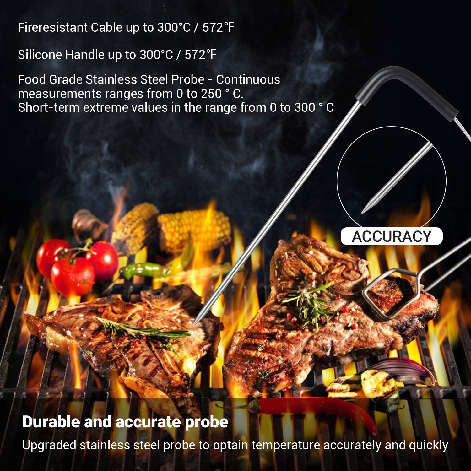 Thumbnail 3 de INKBIRD IBT-2X: Termometro Barbecue Bluetooth con 2 Sonde e Timer Digitale