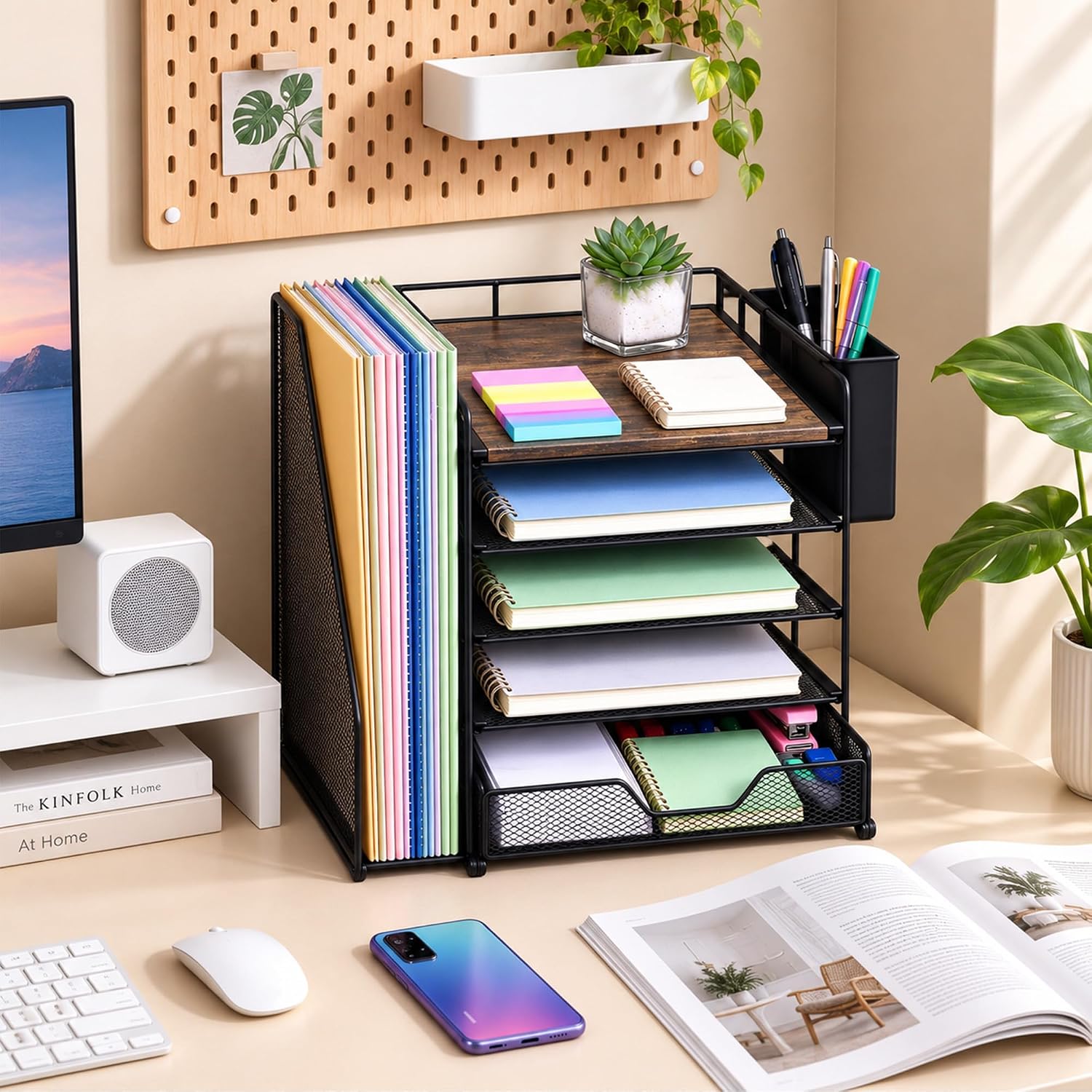 Detalle de Gugsey Desk File Organizer, 5-Tier