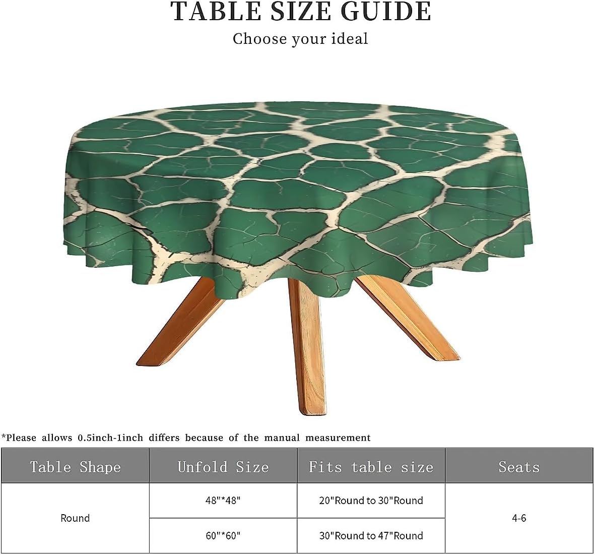 Thumbnail 3 de Artslion Round Tablecloth 60 Inch Lakes Pattern