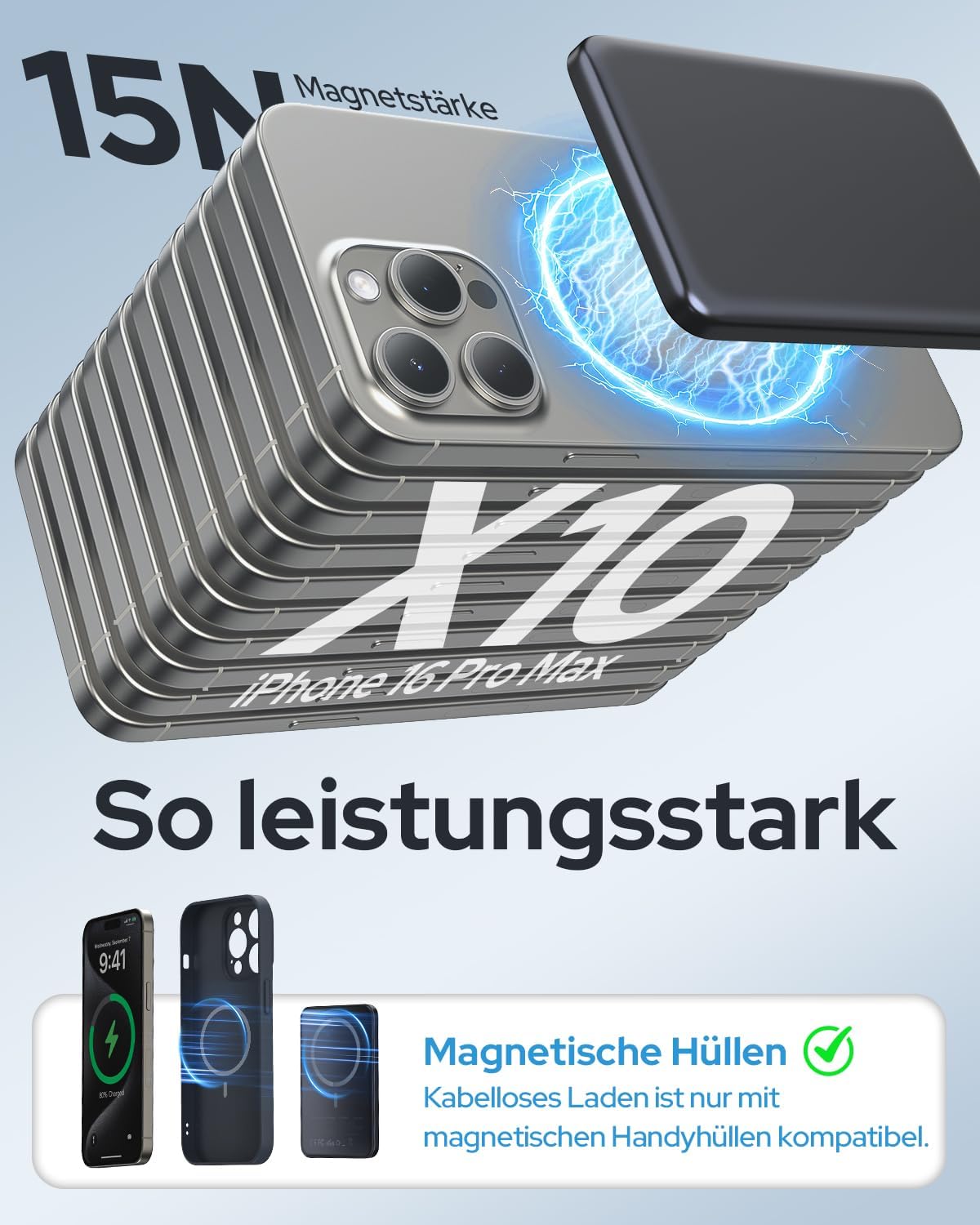 Detalle 2 de TRKOY Slim Magnetische Powerbank 5000 mAh