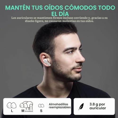 Thumbnail 6 de Cervanta Auriculares Bluetooth 5.3 con pantalla LED, 35 horas y carga USB-C