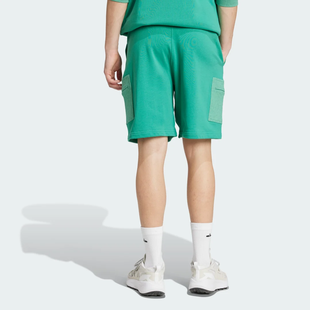 Detalle 2 de Pantalón corto ALL SZN French Terry Colorblock de Adidas – verde
